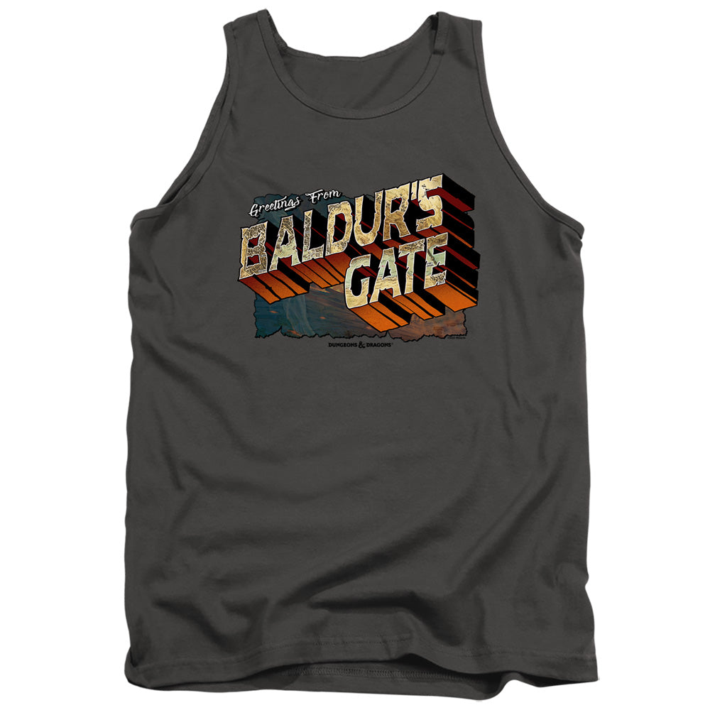 Dungeons And Dragons Baldurs Gate Mens Tank Top Shirt Charcoal Officially Licensed
