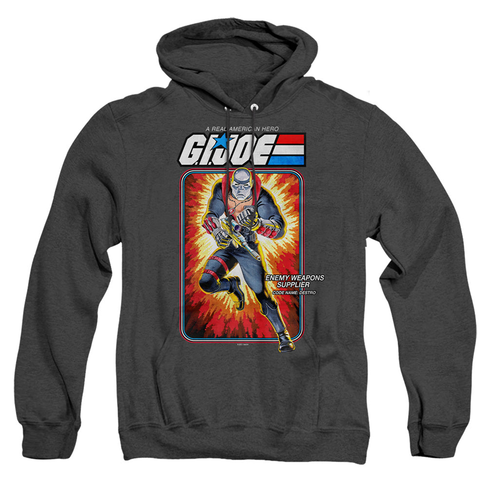 G.I. Joe Destro Card Heather Mens Hoodie Black Officially Licensed