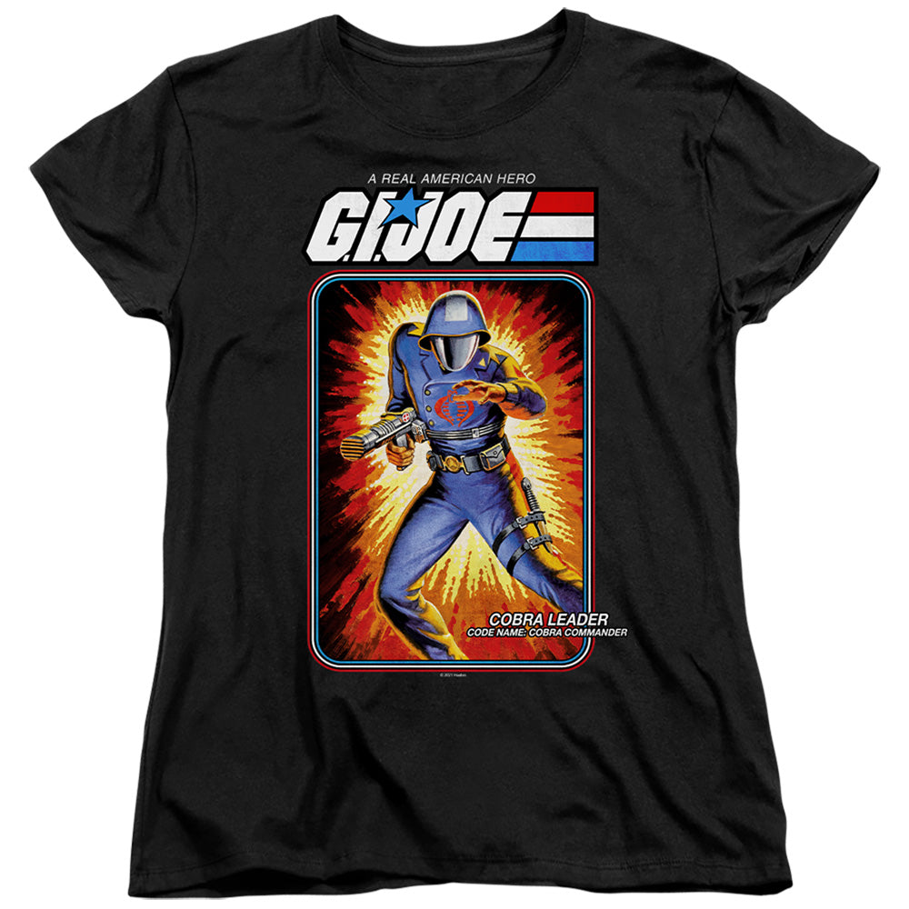G.I. Joe Cobra Commander Card Womens T Shirt Black Officially Licensed