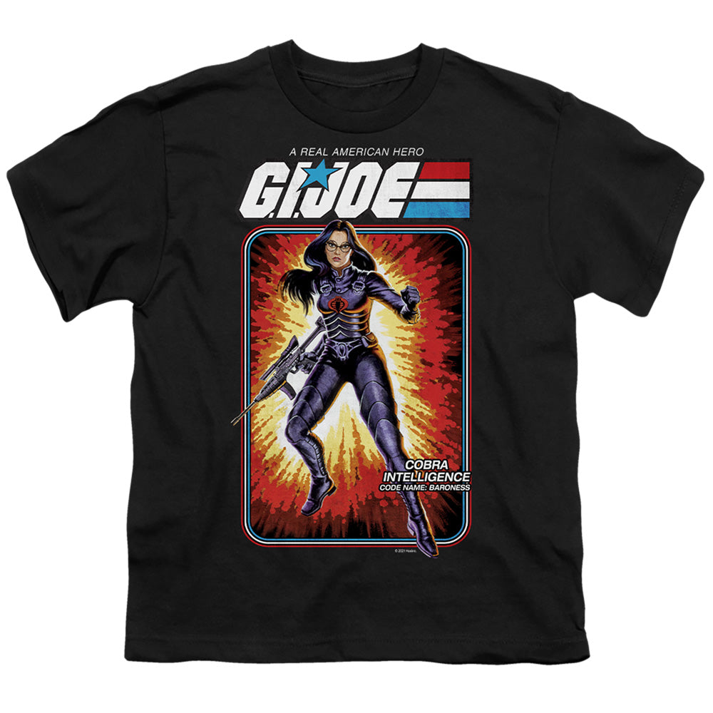 G.I. Joe Baroness Card Kids Youth T Shirt Black Officially Licensed