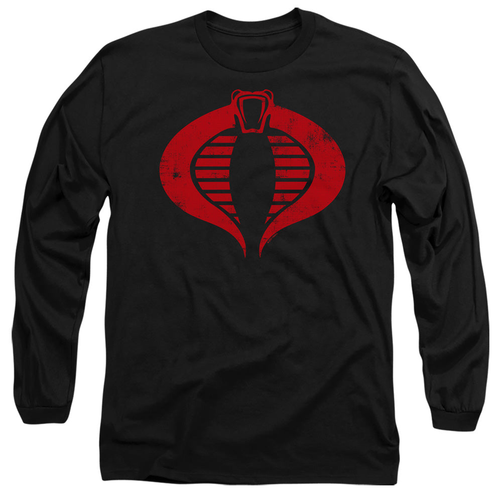 G.I. Joe Cobra Logo Mens Long Sleeve Shirt Black Officially Licensed