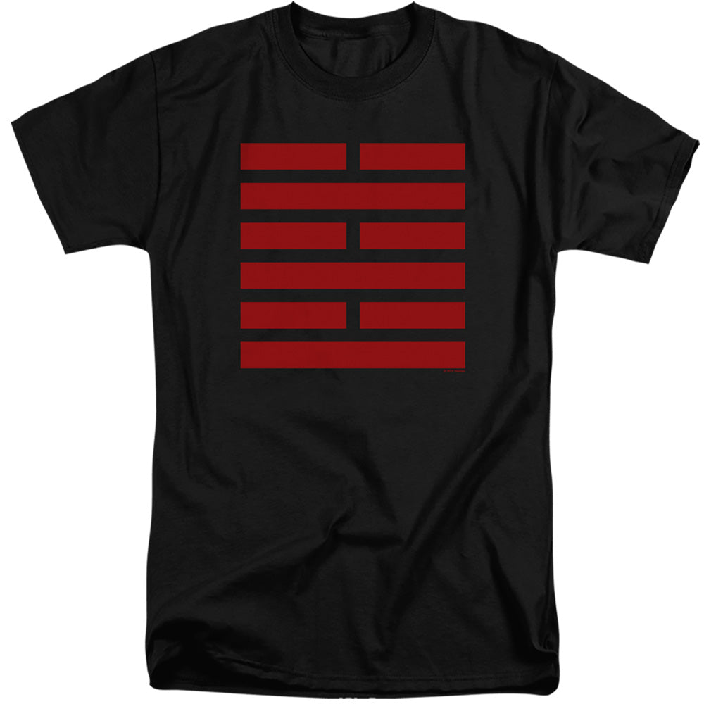 G.I. Joe Snake Eyes Symbol Mens Tall T Shirt Black Officially Licensed