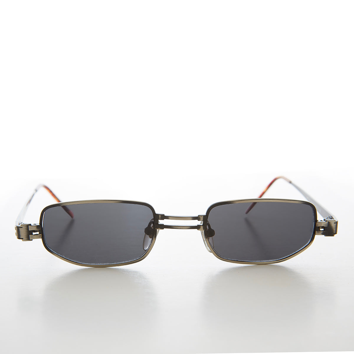 Small Rectangle Metal Punk Vintage Sunglasses - Hitch