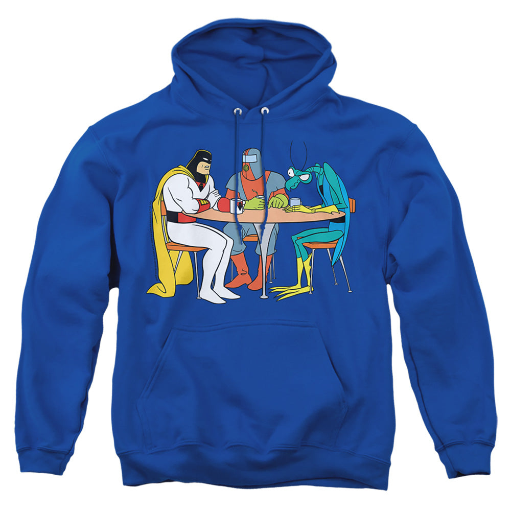 Rick And Morty Space Ghost Coast To Coast Brak & Zorak Mens Hoodie Royal Officially Licensed