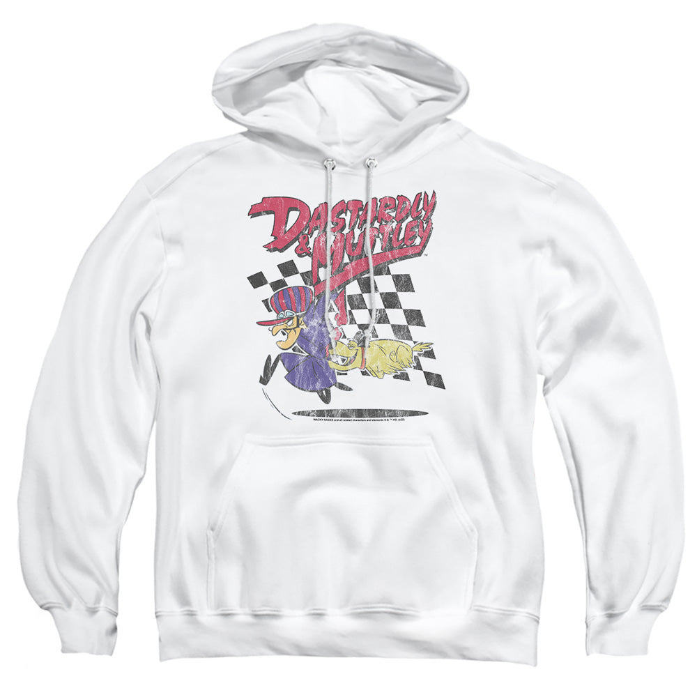 Wacky Races Dastardly & Muttley 2 Mens Hoodie White Officially Licensed