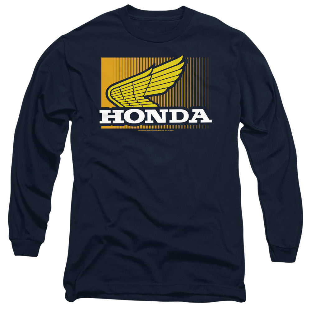 Honda Wing Gradient Mens Long Sleeve Shirt Navy Officially Licensed