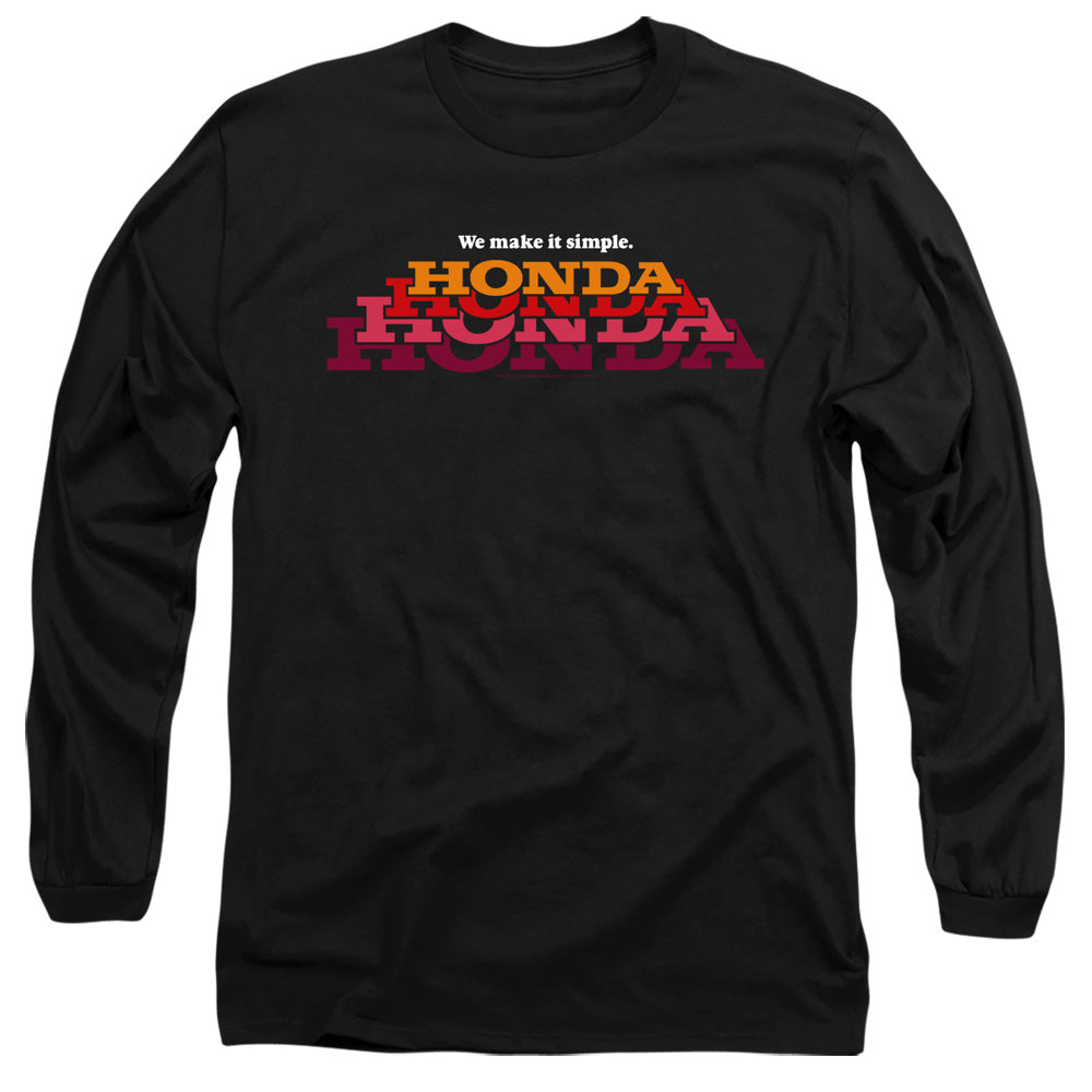 Honda Make It Simple Logo Mens Long Sleeve Shirt Black Officially Licensed