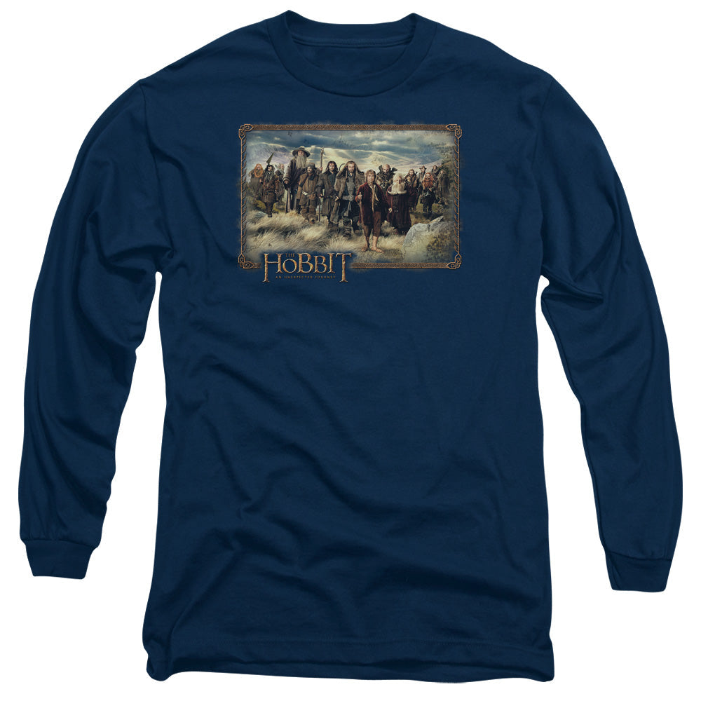 The Hobbit Hobbit & Company Mens Long Sleeve Shirt Navy Officially Licensed