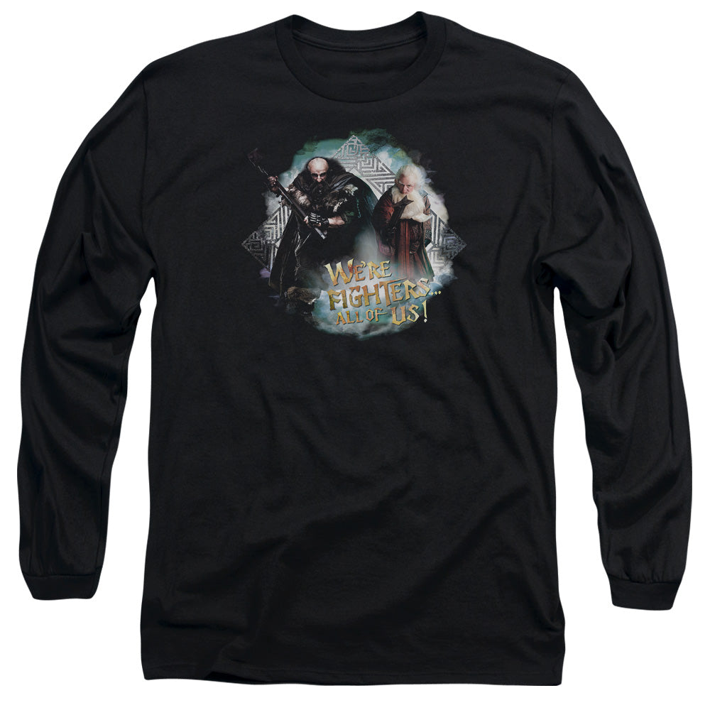 The Hobbit Were Fighers Mens Long Sleeve Shirt Black Officially Licensed