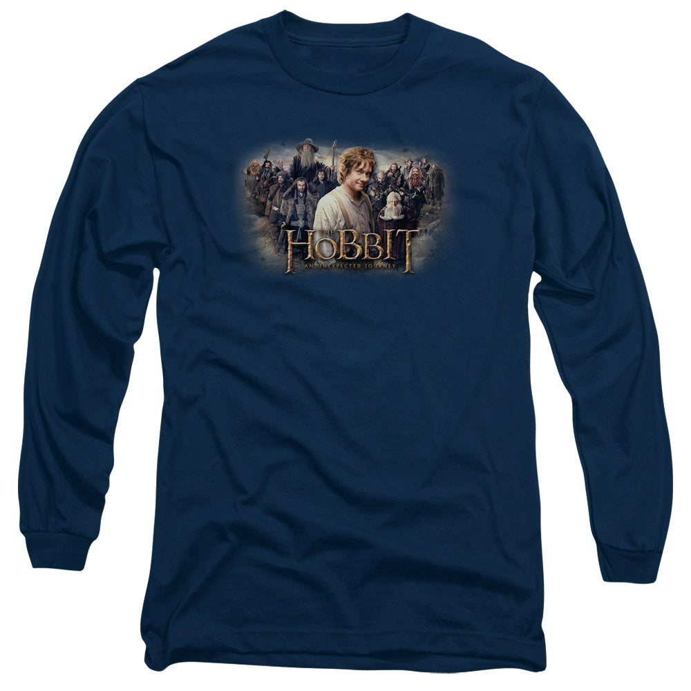 The Hobbit Hobbit Rally Mens Long Sleeve Shirt Navy Officially Licensed