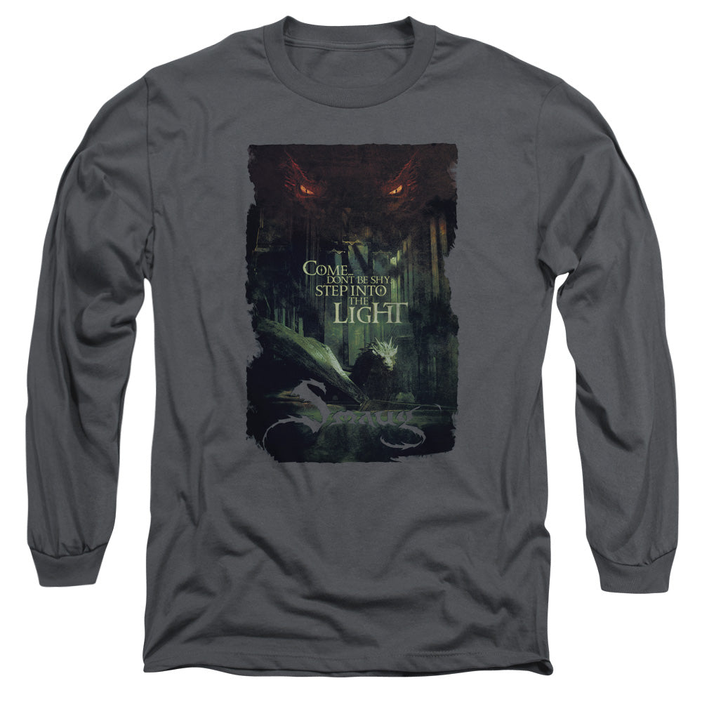 Hobbit Taunt Mens Long Sleeve Shirt Charcoal Officially Licensed