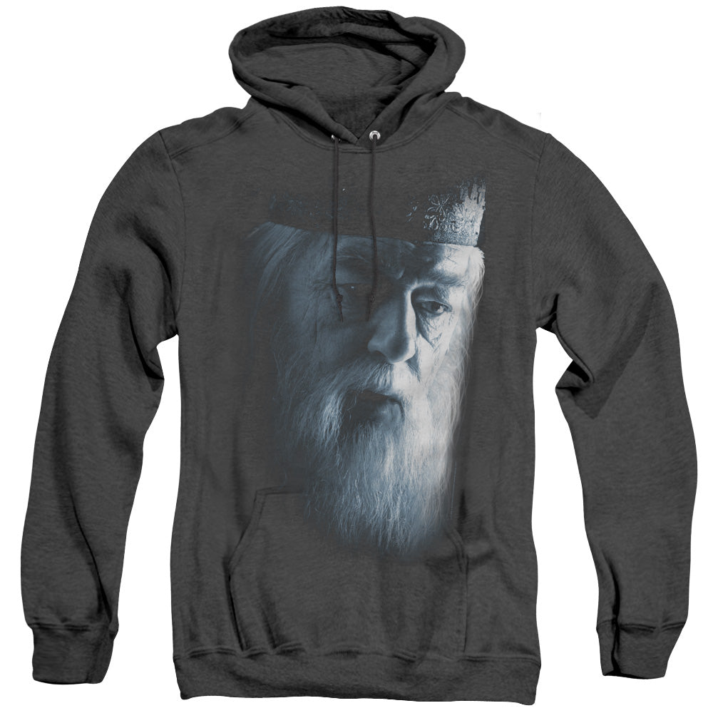 Harry Potter Dumbledore Face Mens Heather Hoodie Black Officially Licensed