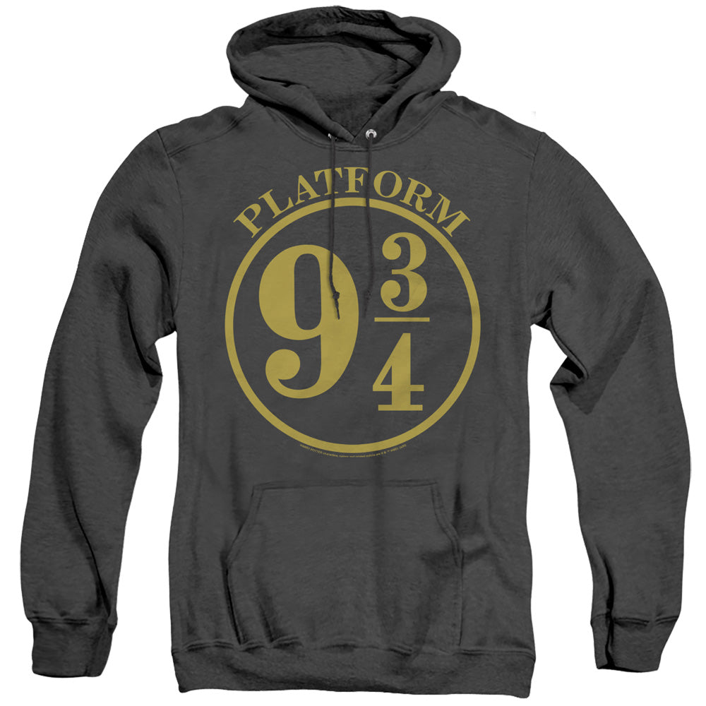 Harry Potter 9 3 4 Mens Heather Hoodie Black Officially Licensed
