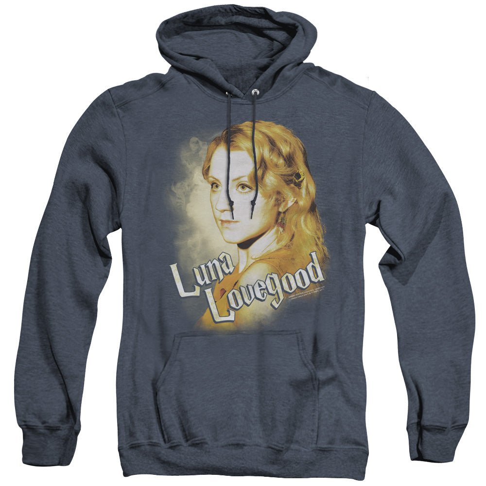 Harry Potter Luna Closeup Heather Mens Hoodie Navy Officially Licensed