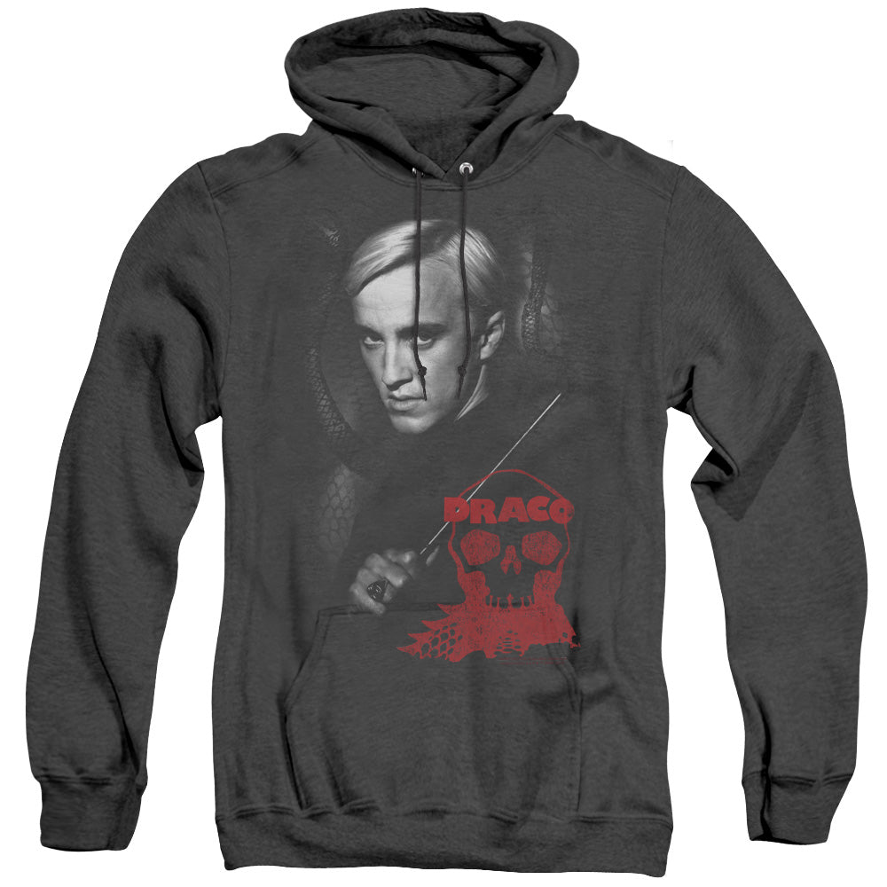Harry Potter Draco Portrait Mens Heather Hoodie Black Officially Licensed