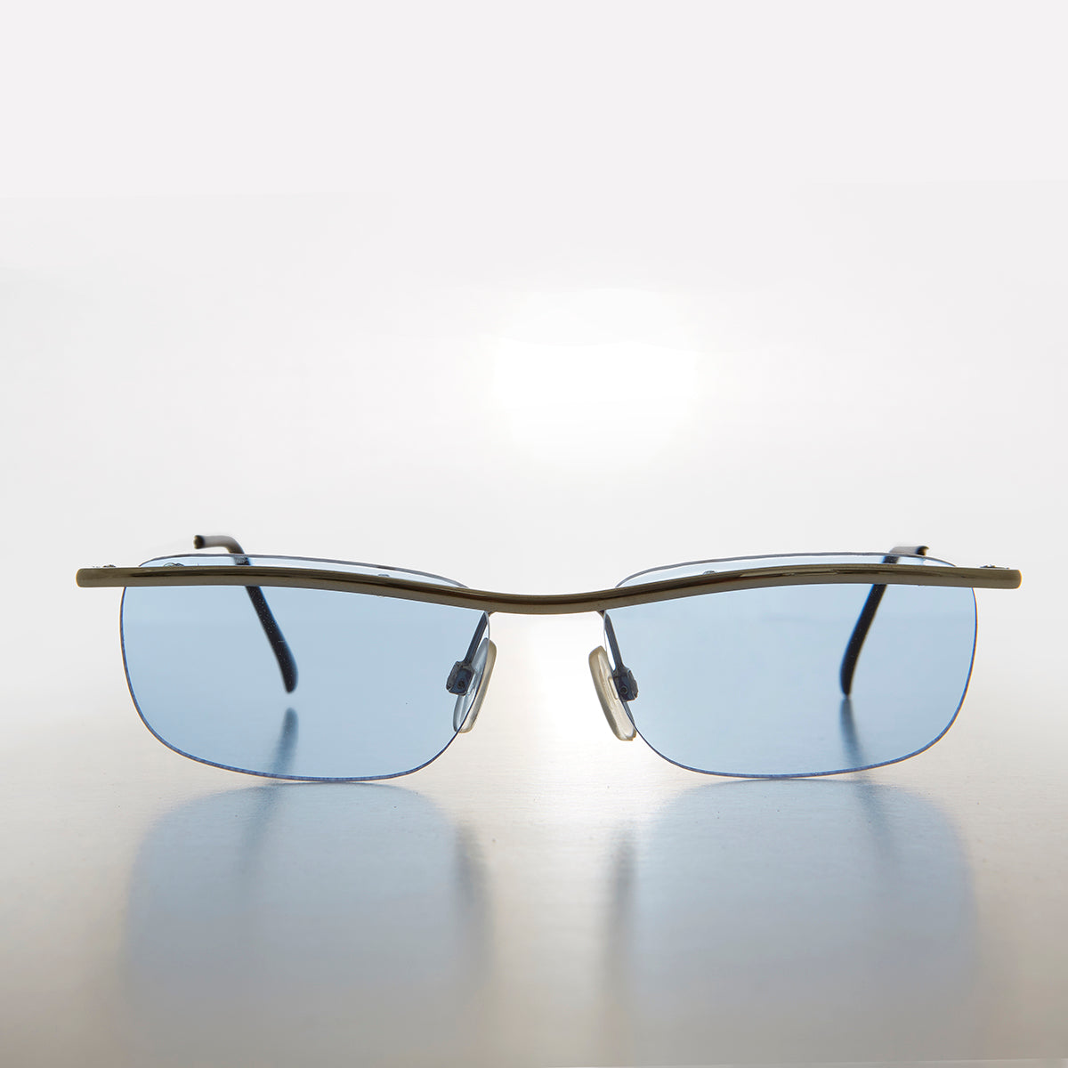 Rimless Y2k Sleek Rectangle Vintage Sunglasses - Hyland