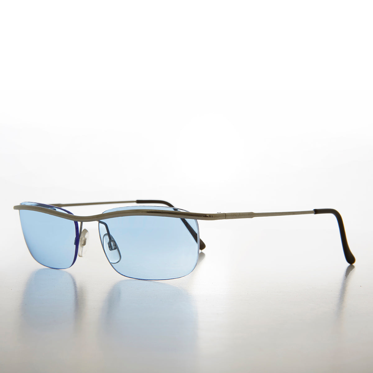 Rimless Y2k Sleek Rectangle Vintage Sunglasses - Hyland