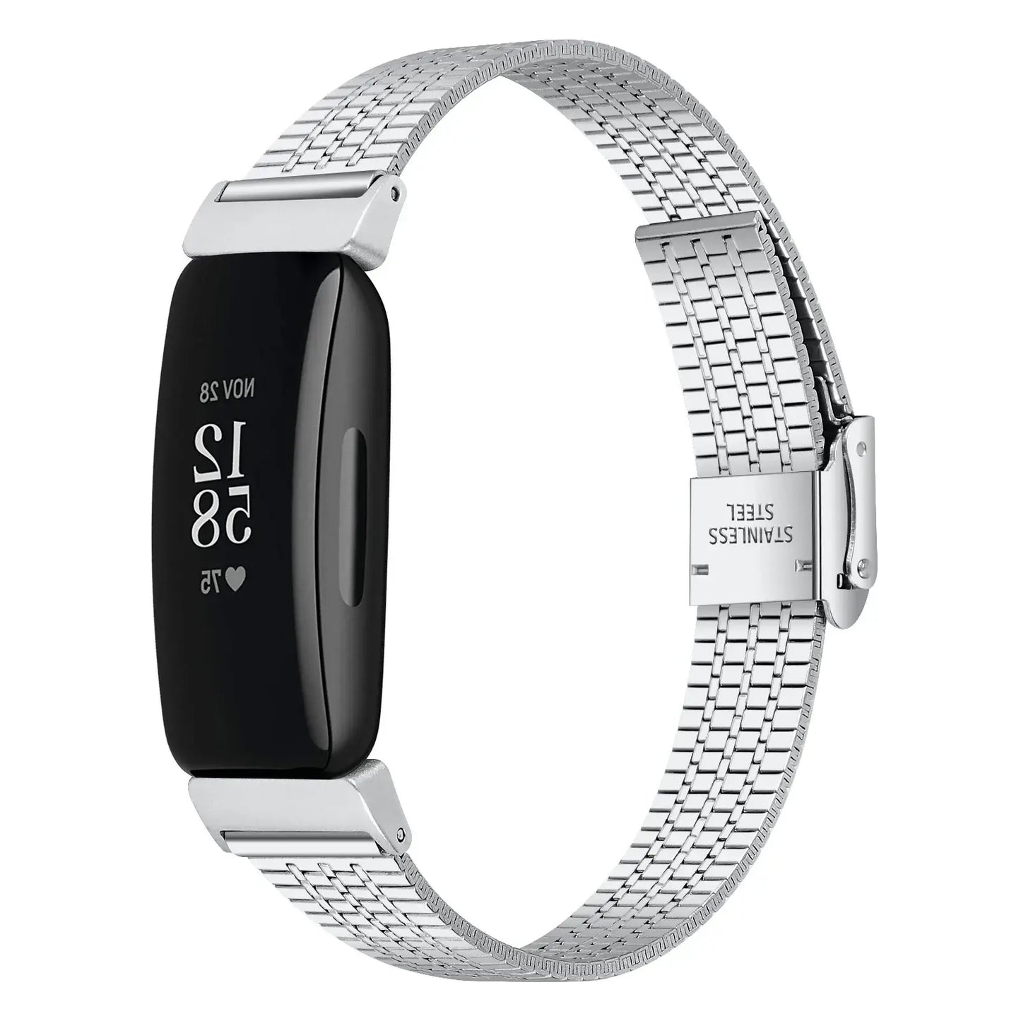 Fitbit Inspire 2, 1 Steel Band - Durable Metal Strap