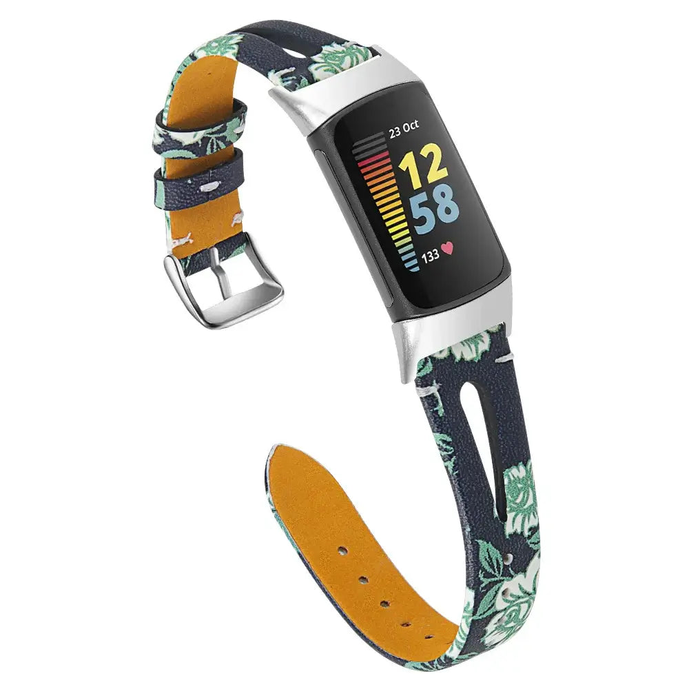 Fitbit Charge 5 6 Leather Band - Stylish Durable Accessory
