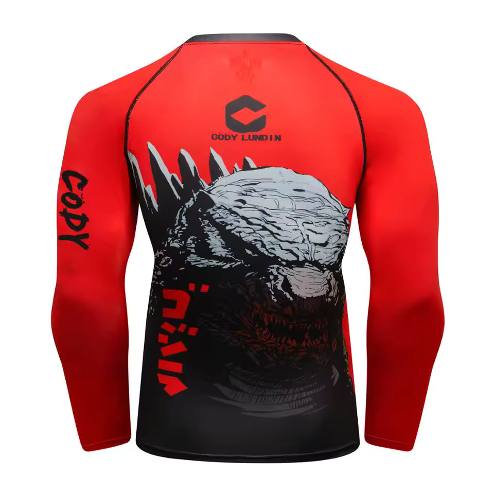Godzilla Men's Quick Dry Long Sleeve Tech Shirt (M, L, XL, 2XL)