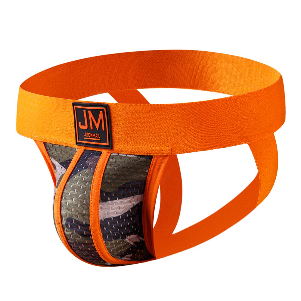 Men's JOCKMAIL JM233 - Camouflage Jockstrap Orange