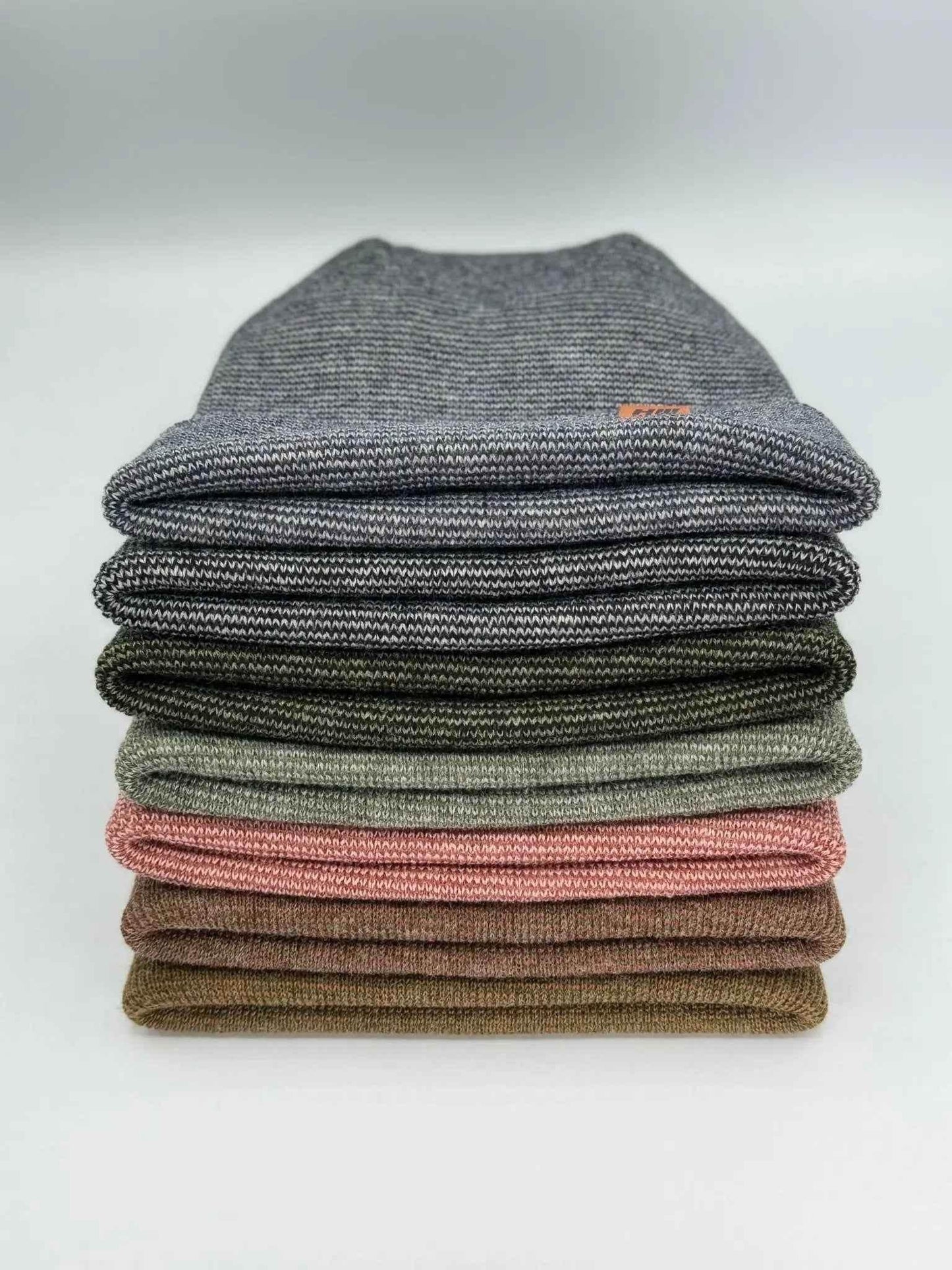 Haakwear H Stitch Fusion Cuffed Beanie / Hat (Patened Design) Burgundy / Green, Made in USA