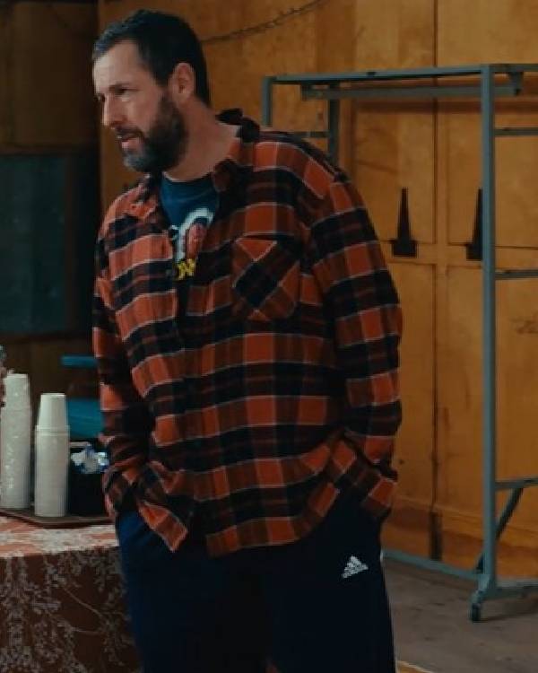 Happy Gilmore 2 Adam Sandler Orange Plaid Shirt
