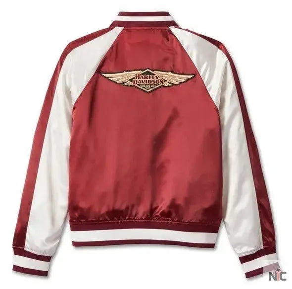 Harley Davidson 120th Anniversary Colorblocked Bomber Jacket
