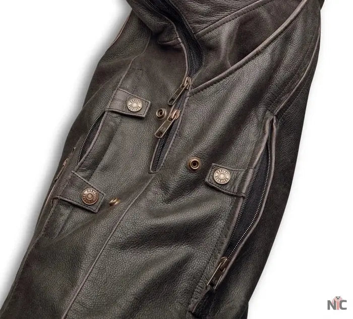 Harley Davidson Triple Vent System Trostel Leather Jacket