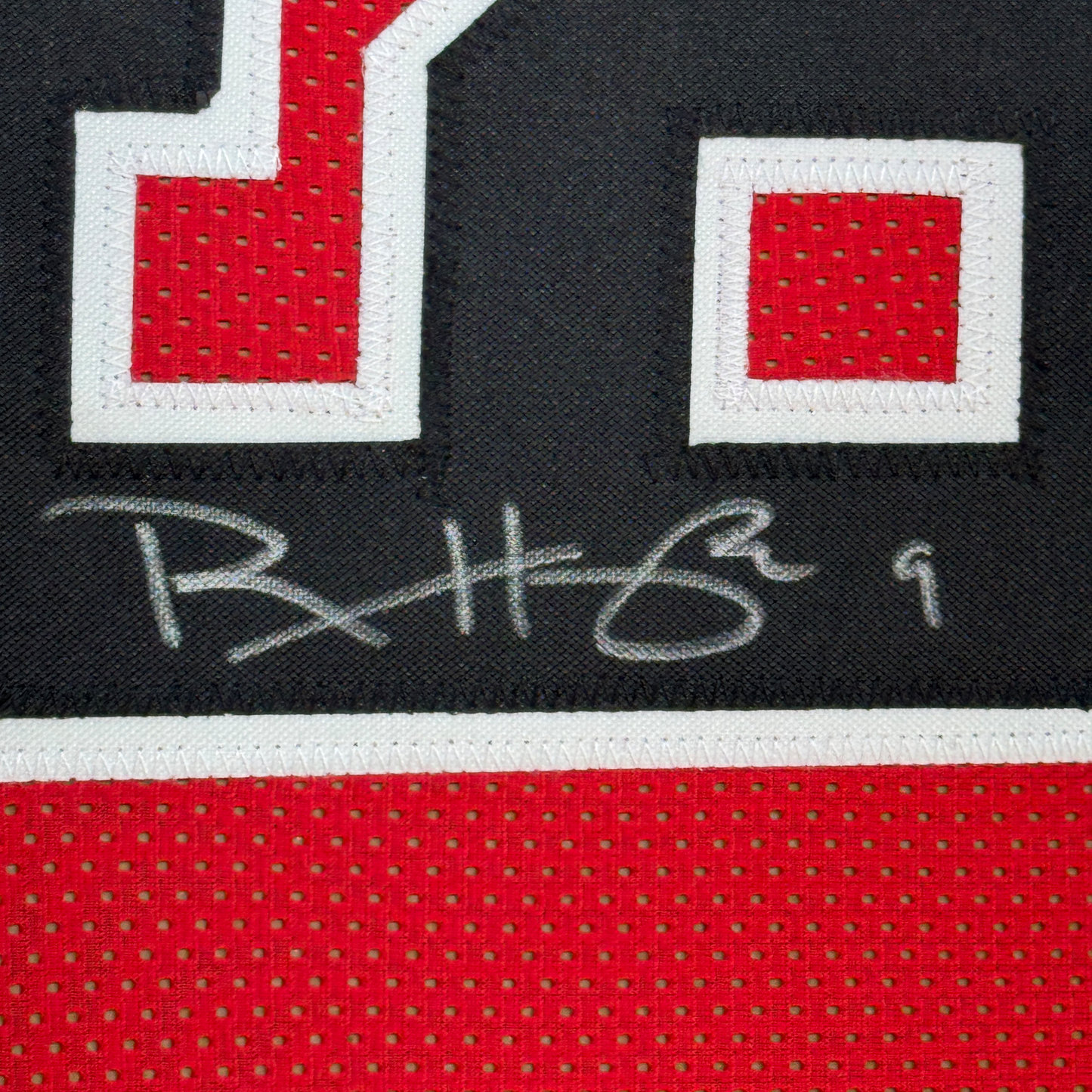 Framed Autographed/Signed Ron Harper 35x39 Chicago Red Basketball Jersey PSA/DNA COA