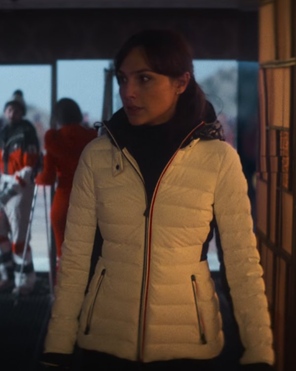 Heart Of Stone 2023 Gal Gadot White Puffer Jacket