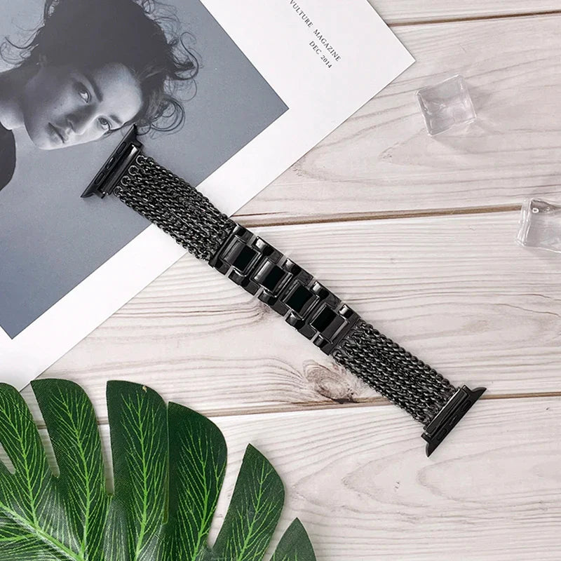Apple Watch Stainless Steel Band Strap Chain Link Design