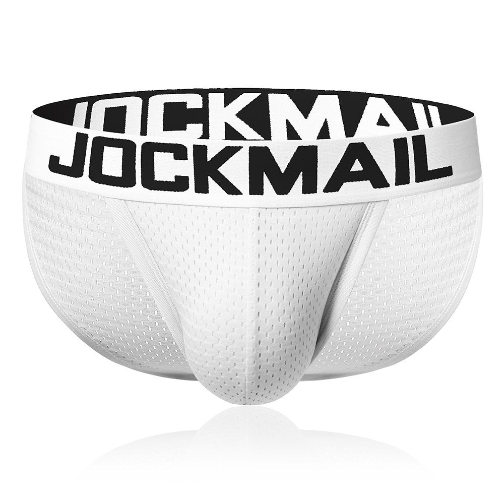 Jockmail White Underwear Men Underwear Breathable Mesh