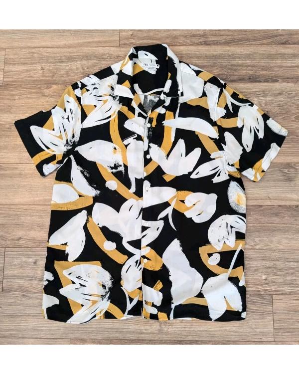 Hitmakers 2025 Stephen Kirk Black & Yellow Abstract Print Shirt