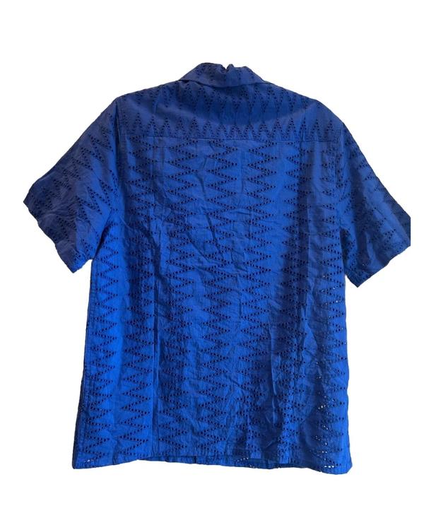 Hitmakers S01 Trey Campbell Blue Printed Shirt