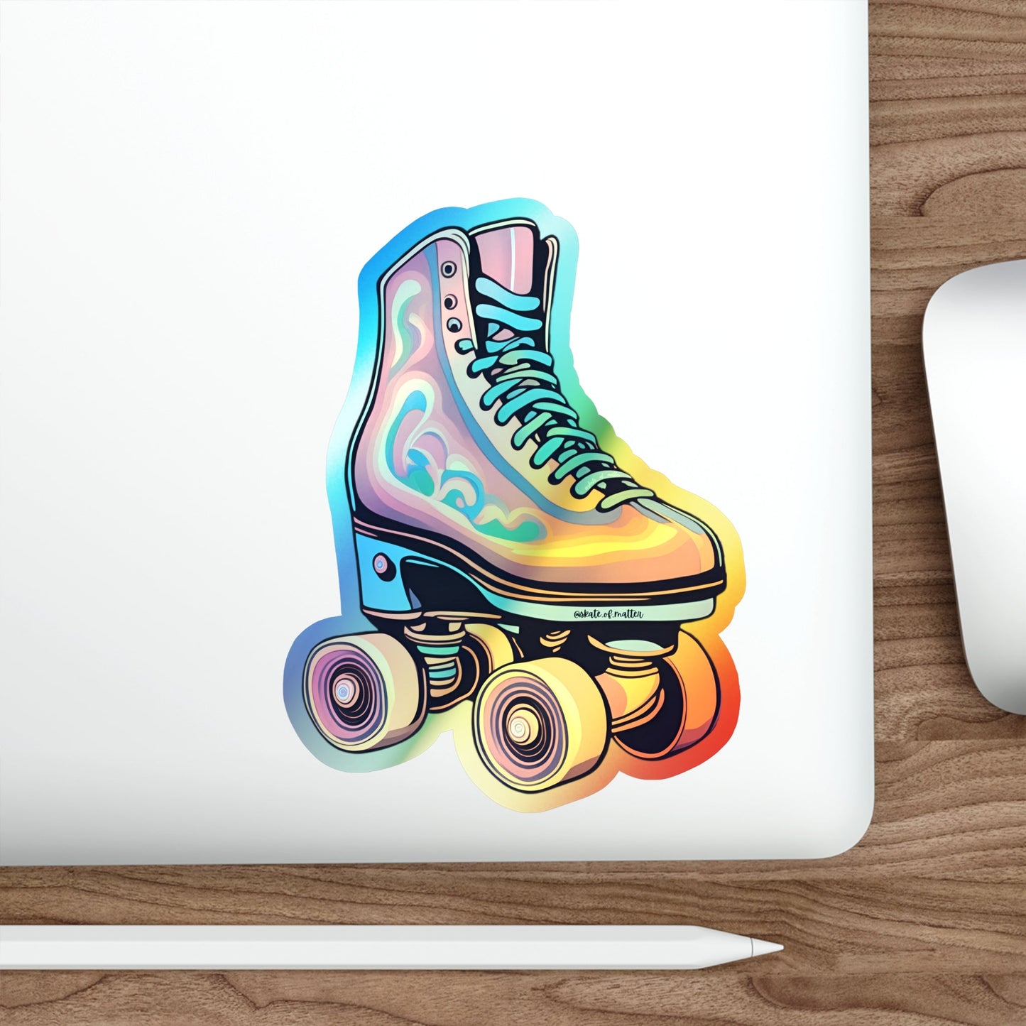 Holographic Psychedelic Roller Skate Sticker
