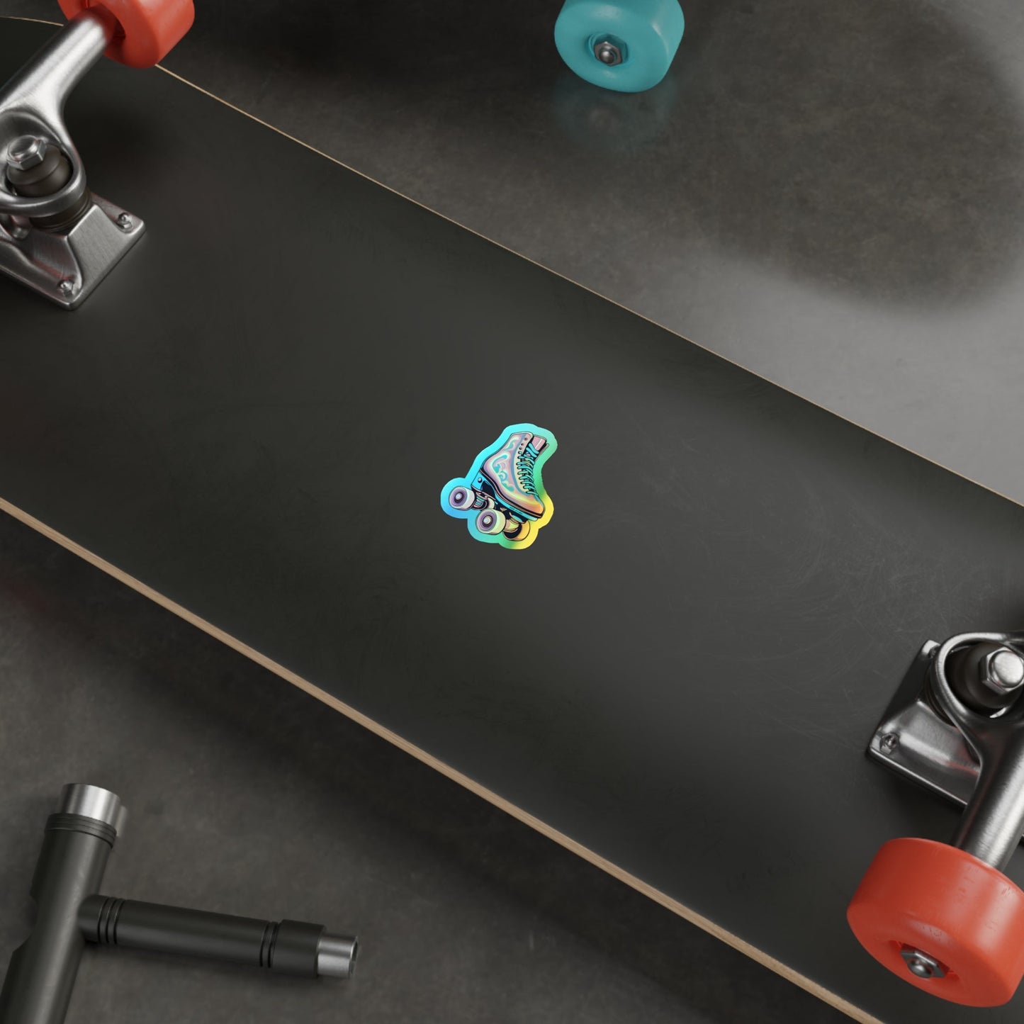 Holographic Psychedelic Roller Skate Sticker