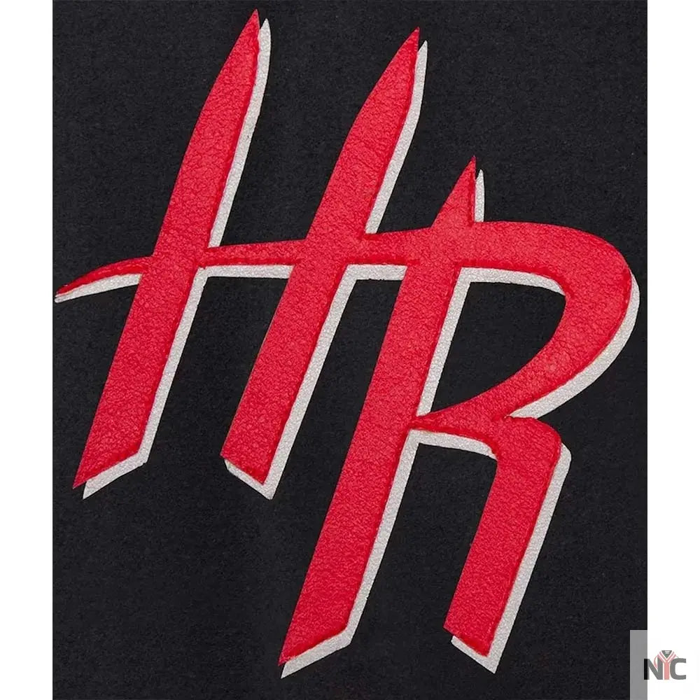 Houston Rockets Black and White Varsity Jacket
