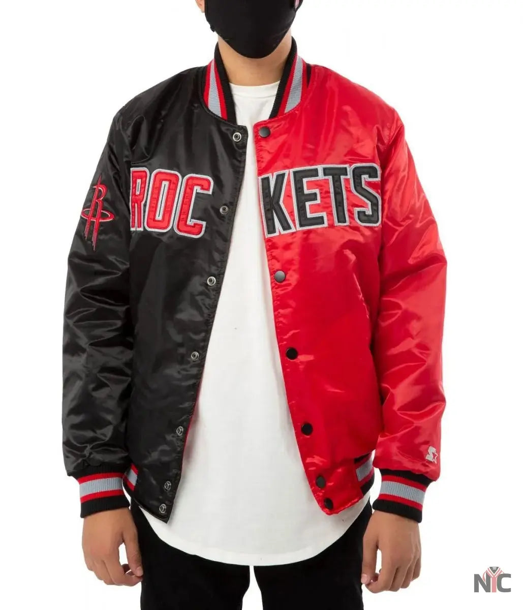 Houston Rockets Red and Black Jacket.