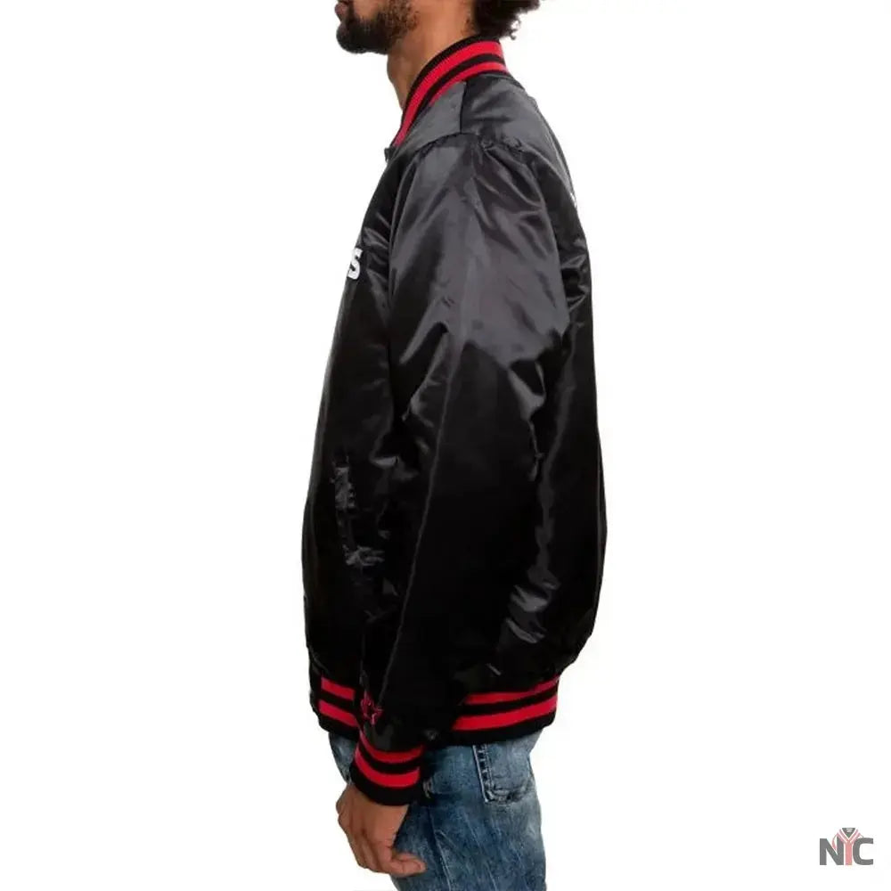 Houston Texans Black Satin Jacket