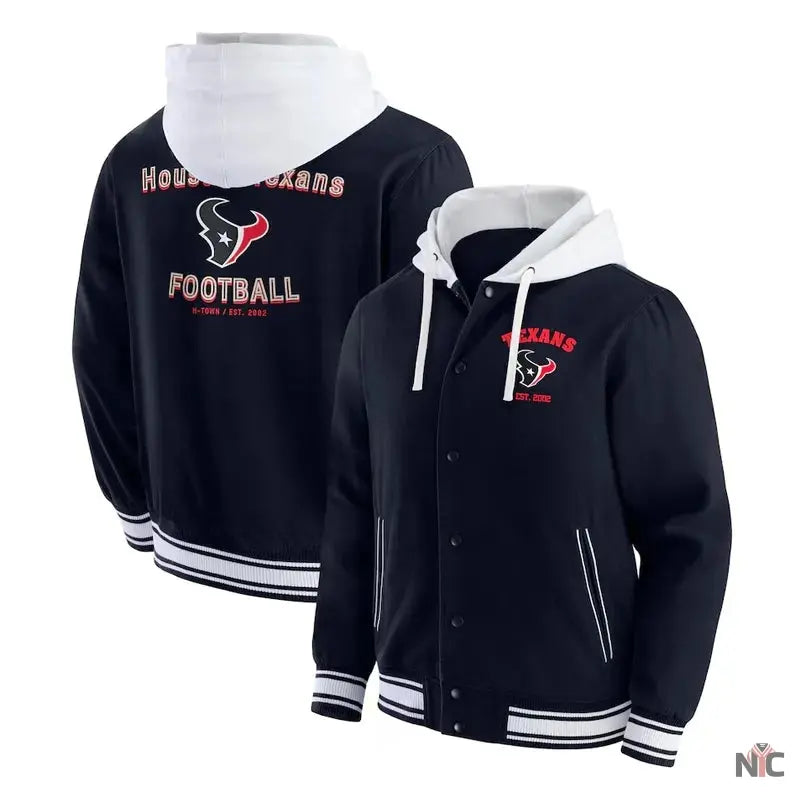 Houston Texans Navy Cotton Hooded Jacket