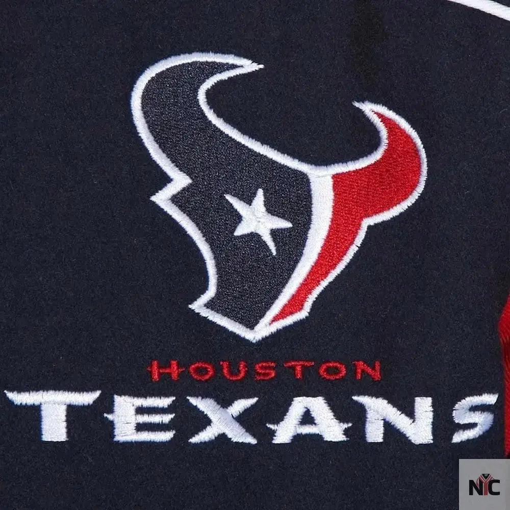 Houston Texans Teddy Embroidered Varsity Wool Jacket