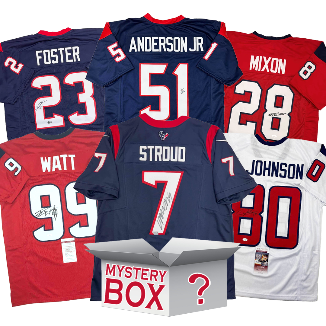 Autographed/Signed Houston Football Jersey Mystery Box with PSA JSA or Beckett COA
