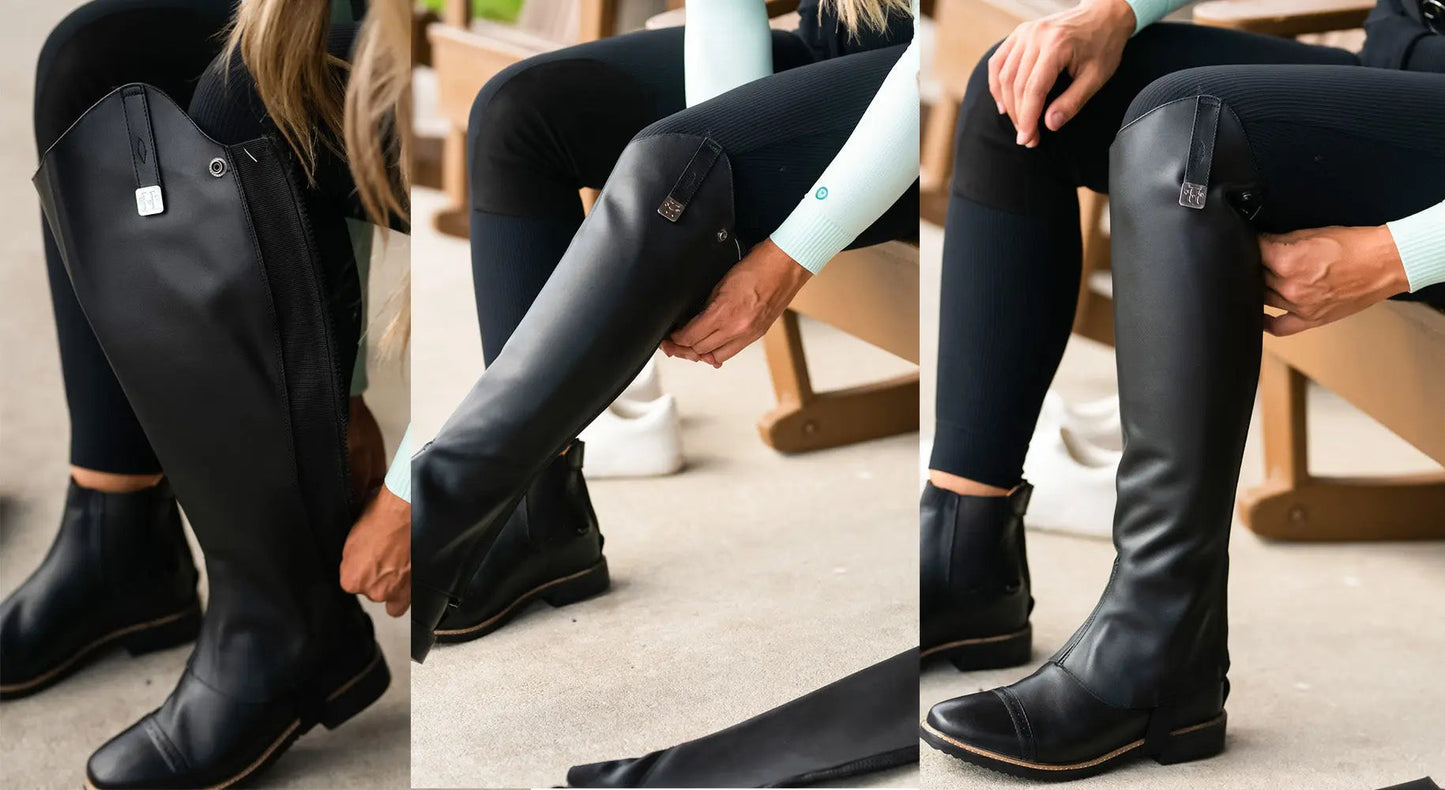 Huntley Equestrian Custom Fit Premium Leather Half Chaps