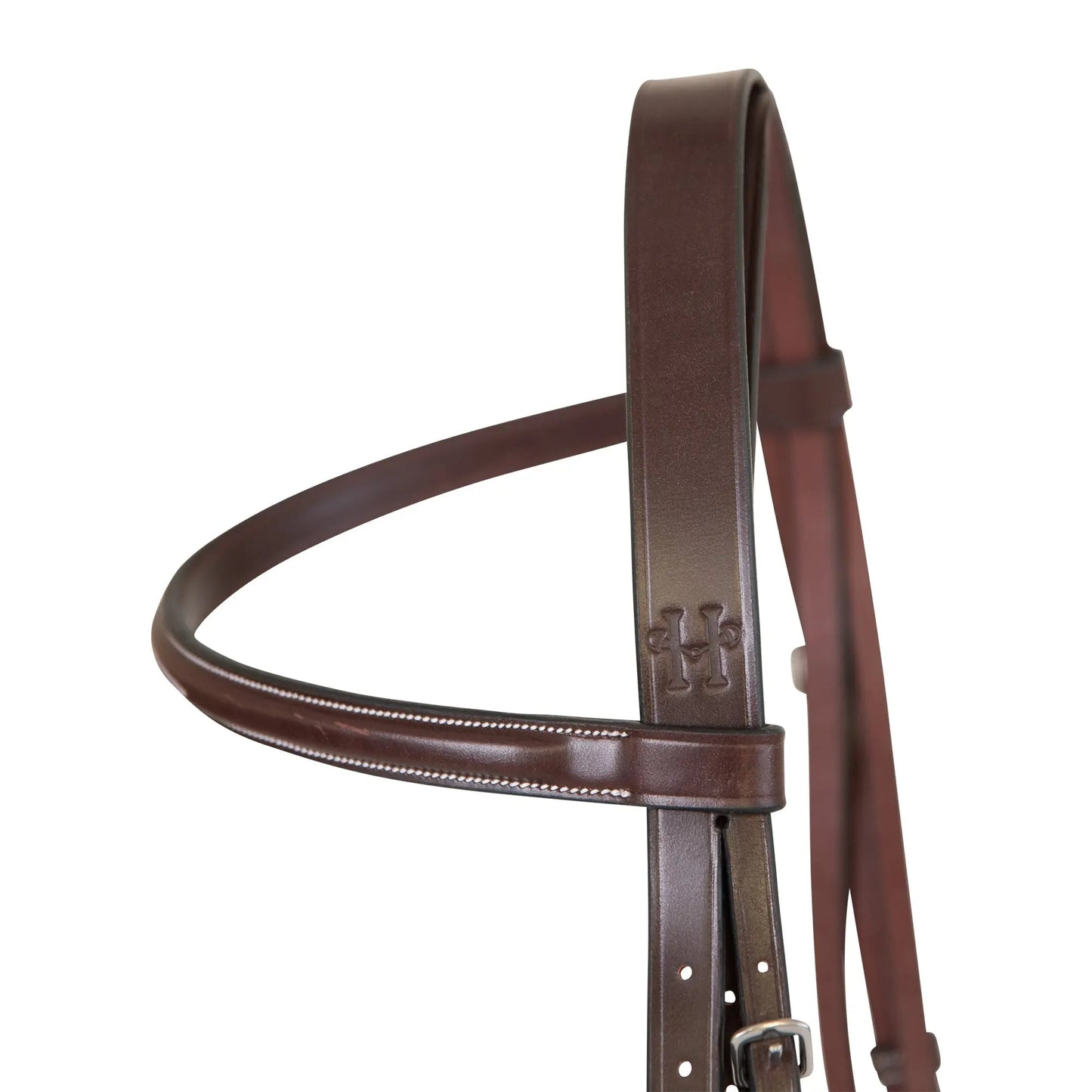 Huntley Equestrian Sedgwick Fancy Stitched Fixed Flash Noseband Bridle With Reins