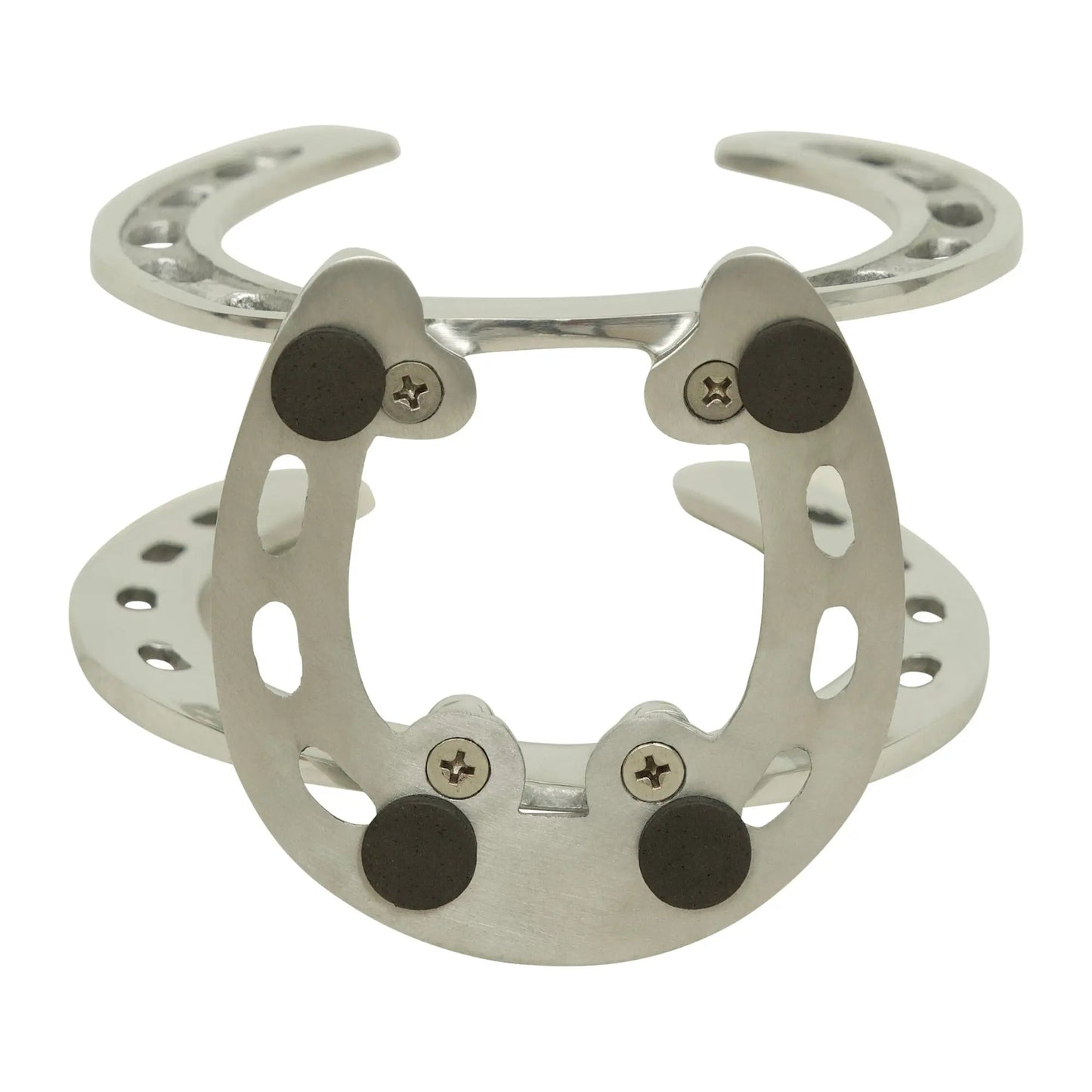 Huntley Horseshoe Napkin Holder, Aluminum Silver Finish