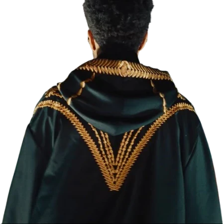 Hurry Up Tomorrow The Weeknd Golden Embroidered Hooded Coat