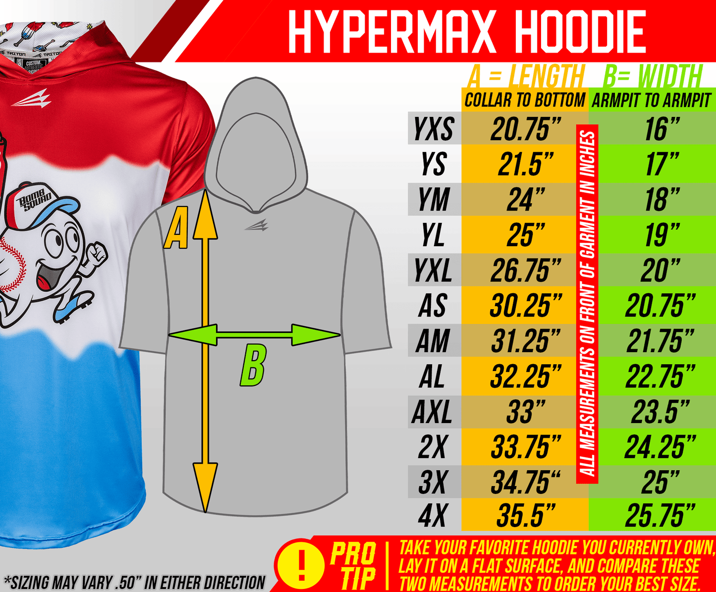 Hercules Short Sleeve HyperMAX Baseball Hoodie