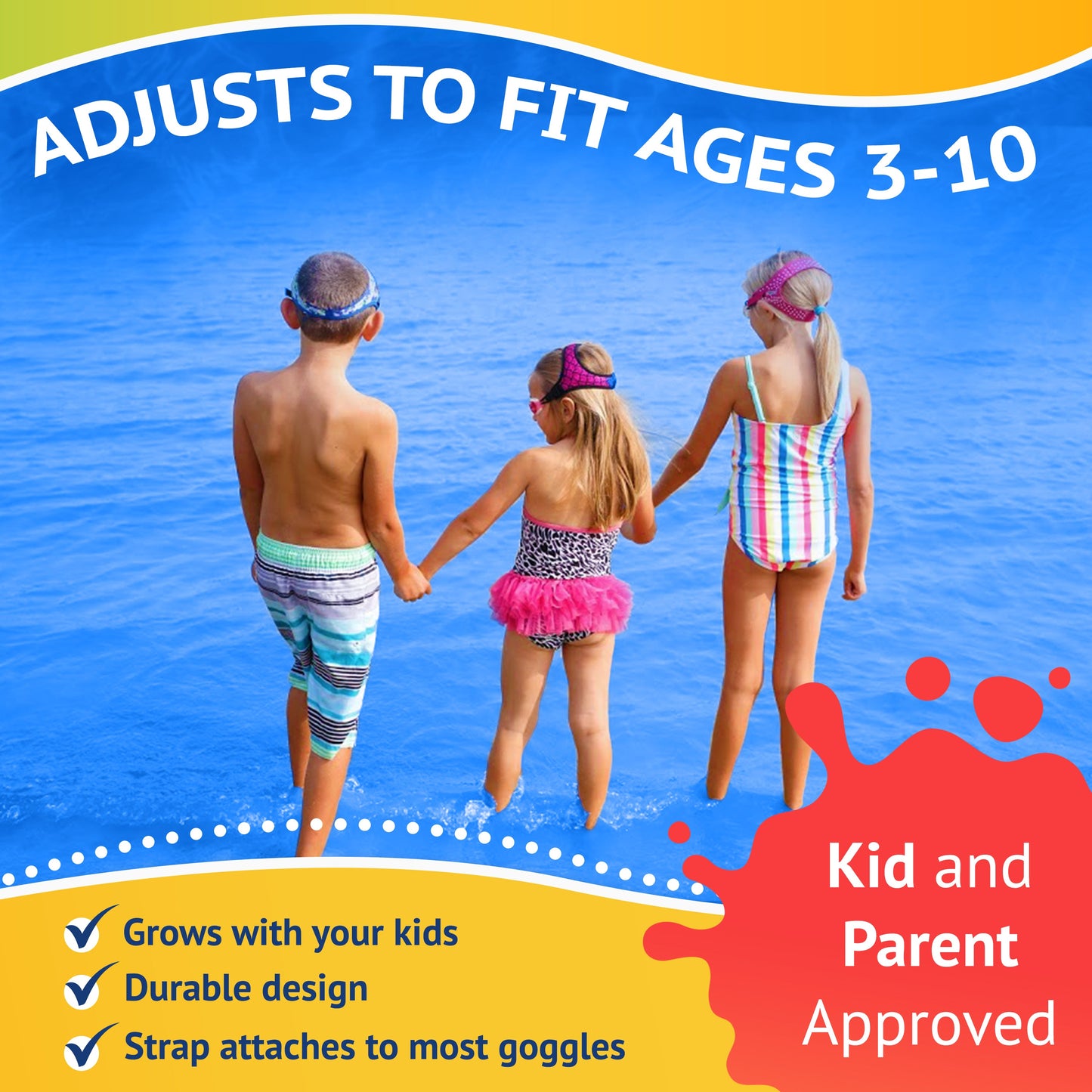 Pink Glitz Kids Swim Goggles