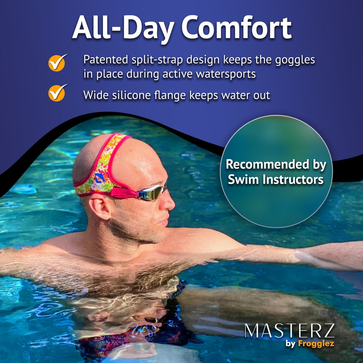 Black Masterz by Frogglez Adult/Teen Swim Goggles